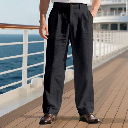 Leichte Herrenhose atmungsaktiv Leinen Sommerhose