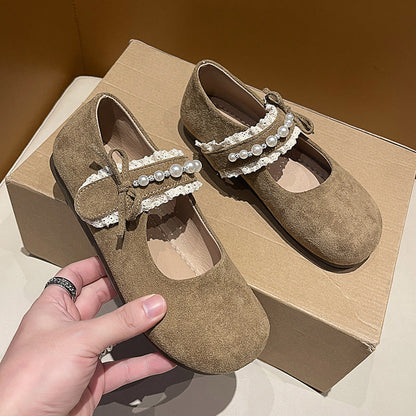 Damen Ballerina Schuhe Plüsch Elegant mit Schleife