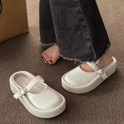 Damenschuhe Plateau Pantoletten Komfortabel Weite Einstellbar