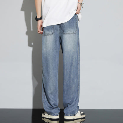 Herren Jeanshose Modern Schnitt Weite Bein Lässig