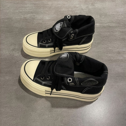 Damen Sneaker Hoch Plattform Schuhe Knöchelstütze Modisch - BerlinGlamour