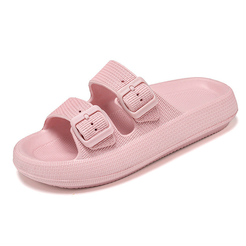 Damen Sandalen Komfortabel Doppelriemen Sommermode