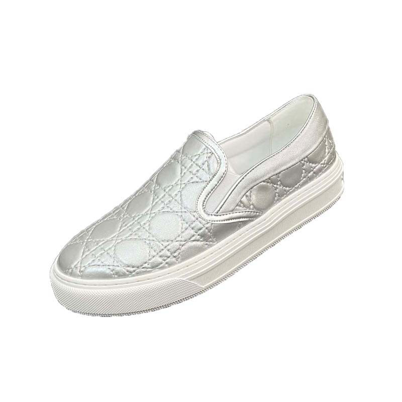 Damen Sneaker Slip-On Elegante Steppoptik Rutschfest