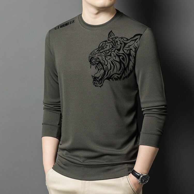 Herren Langarmshirt Tiger Grafik Modern Style