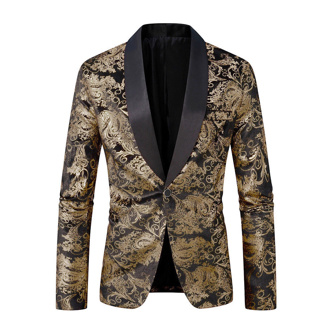 Herren Blazer Elegant Pailletten Muster Modern