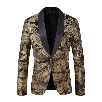 Herren Blazer Elegant Pailletten Muster Modern