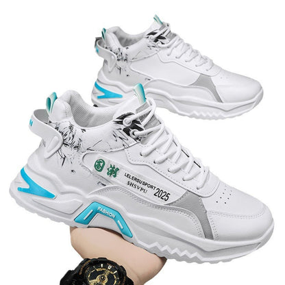 Damen Sneaker Sportlich Chunky mit Grafik Design
