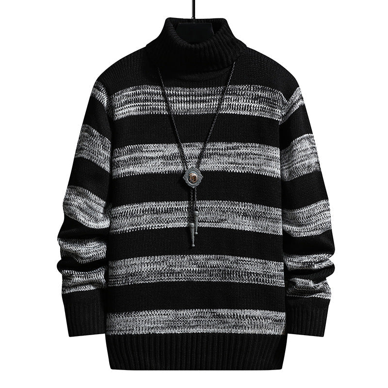 Herren Pullover Gestreift Hochgeschlossen Modern