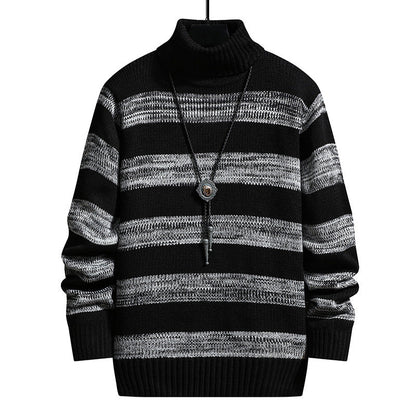 Herren Pullover Gestreift Hochgeschlossen Modern