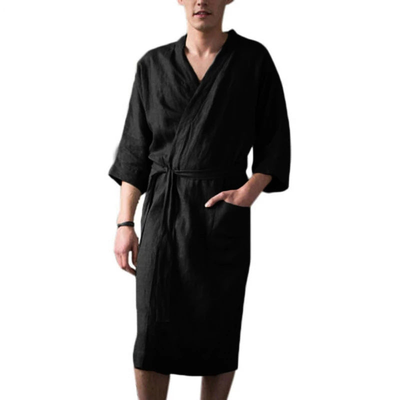 Herren Bademantel Kimono atmungsaktiv Soft - BerlinGlamour