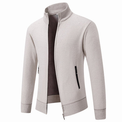Herren Strickjacke Leicht Sportlich Modern Zipper