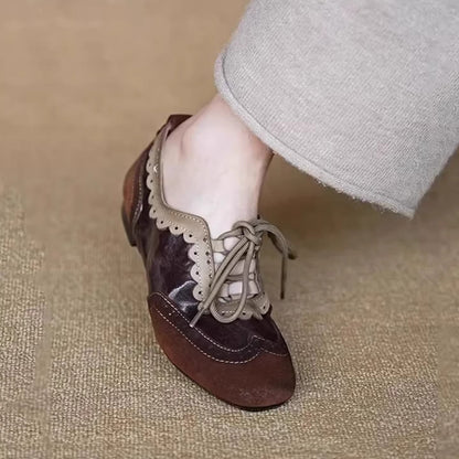 Damen Schnürschuhe Elegante Perforiert Komfortschuhe - BerlinGlamour