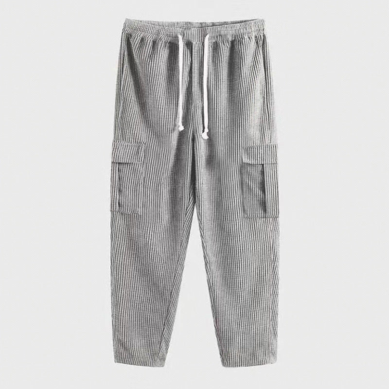 Bequeme Herren Cargo-Hose Elastischer Bund Stretch