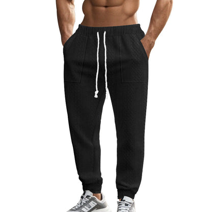 Herren Jogginghose Sportlich Modern Strickmuster