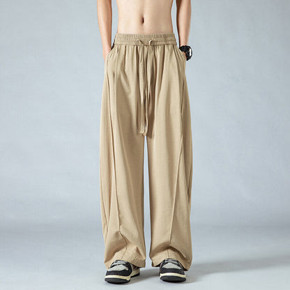 Herren Stoffhose Bequem Elastisch Weit geschnitten