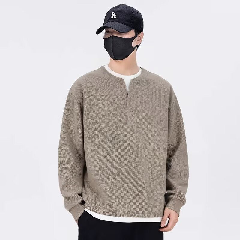 Herren Sweatshirt Modern Stehkragen Hochwertig Casual - BerlinGlamour