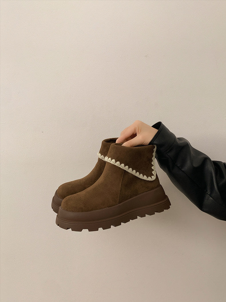 Damen Chelsea Boots Plateau Modern Schuhe Trend