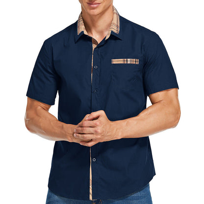 Herren Kurzarmhemd Karomuster Modern Style