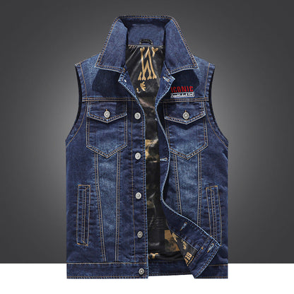 Herren Denimweste Robust mit Taschen und Modernem Design