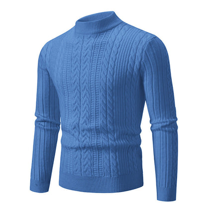 Herren Pullover Rollkragen Modern Eleganter Zopfmuster