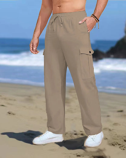Herren Cargo-Hose Vieltaschig Elastisch Bequem