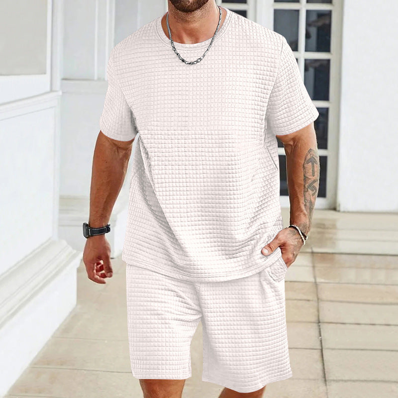 Herren Kurzarmshirt und Shorts Set Sommer Freizeit - BerlinGlamour