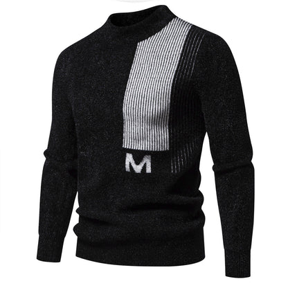 Herren Strickpullover Modern Stehkragen Strukturiert Hochwertig