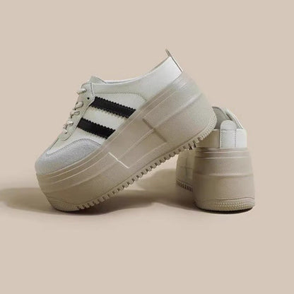 Damen Sneaker Plateau Sportlich Bequem Dämpfung