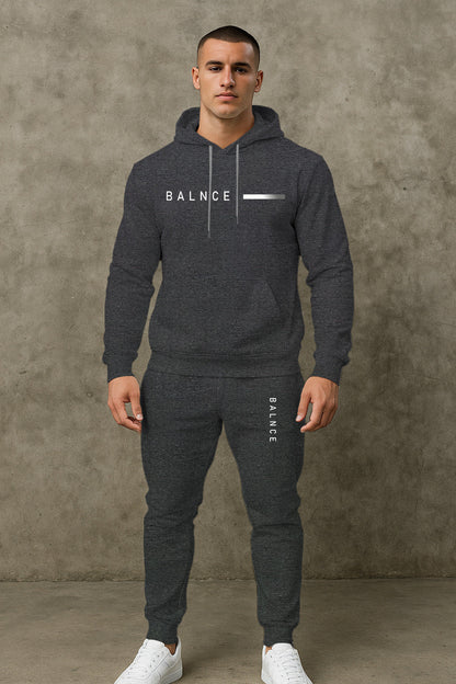 Herren Jogginganzug Set Kapuze Taschen Sportlich Komfortabel