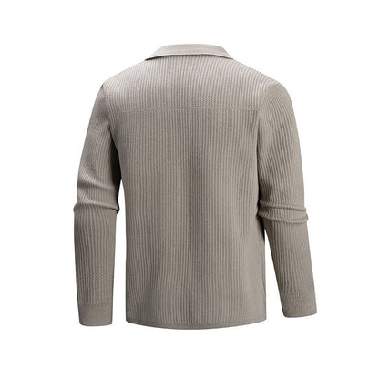 Herren Strickjacke Modern Rippmuster Praktisch