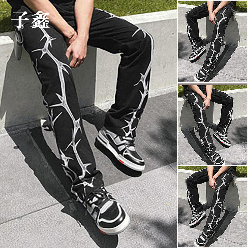 Herren Cargo-Hose Modern mit Grafik-Druck Trendy - BerlinGlamour