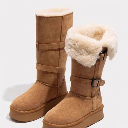 Damen Winterstiefel Weich Warm mit Innenfutter