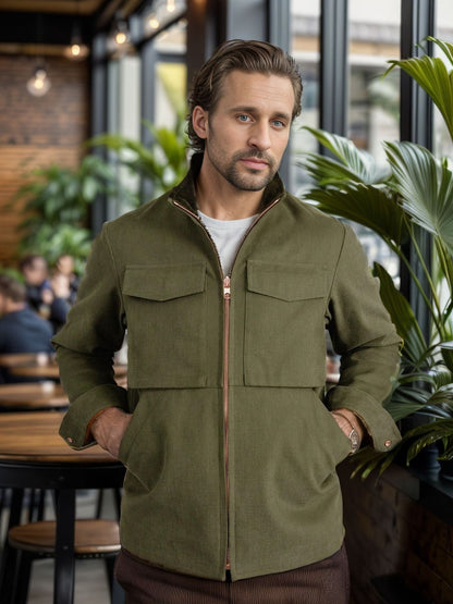 Herren Funktionsjacke Modern mit Taschen Wasserdicht
