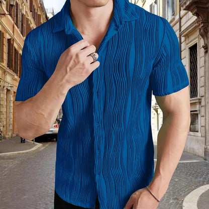 Herren Kurzarm Hemd Modern Sommer