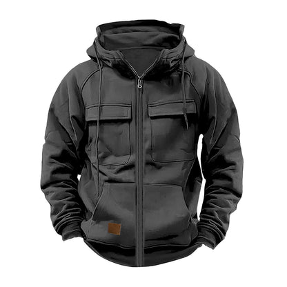 Herren Kapuzenjacke Multifunktional Wasserdicht mit Taschen