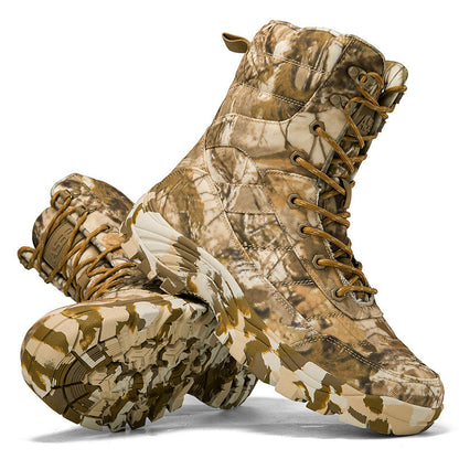 Herren Gummistiefel Camouflage Hoch Schaft Rutschfest