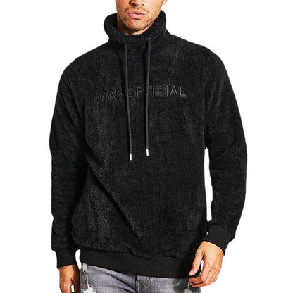Herren Fleece Pullover Warm mit Kordelzug