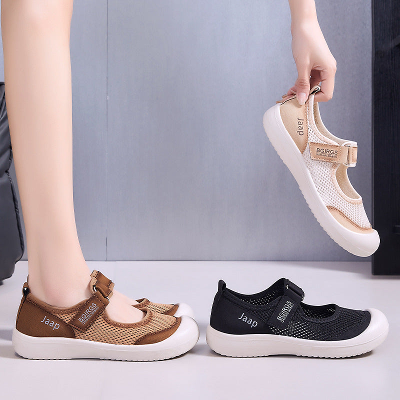 Damenschuhe Atmungsaktiv Flexible Freizeitschuhe Mit Verstellbaren Riemen
