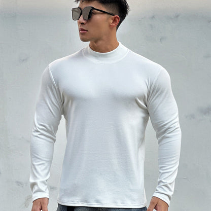 Herren Langarmshirt Sportlich Atmungsaktiv Baumwolle Modern