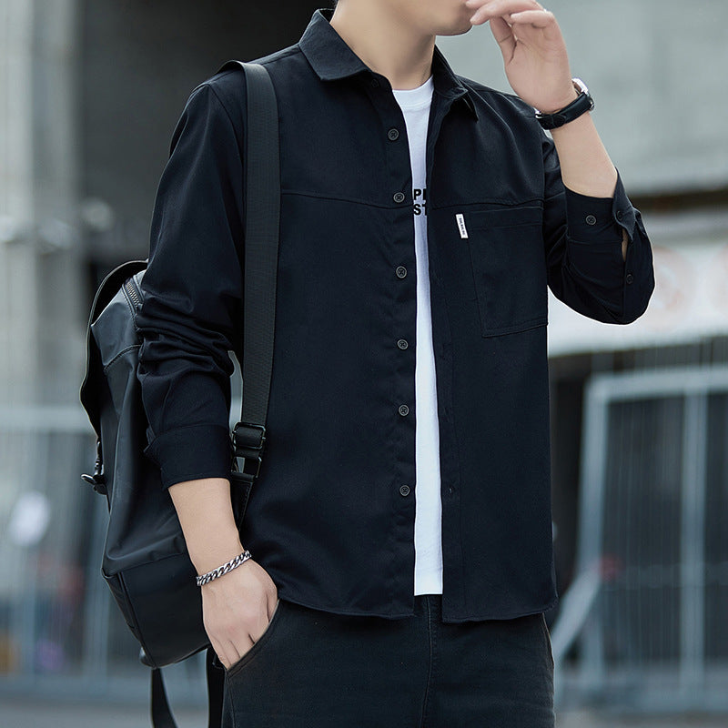 Herren Overshirt Jacke Lässig Mit Taschen Grau
