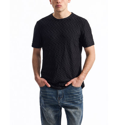 Herren T-Shirt Lässig Strukturiert Modern Berlin Style