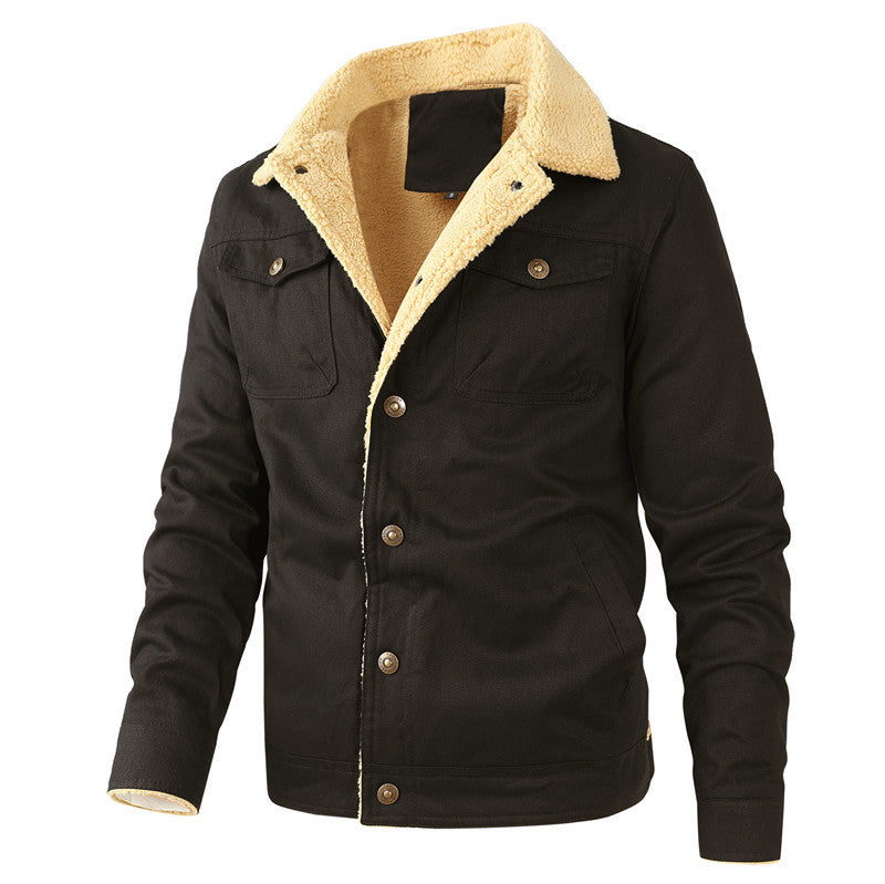Herren Arbeitsjacke Gefüttert Warm mit Fleecefutter - BerlinGlamour