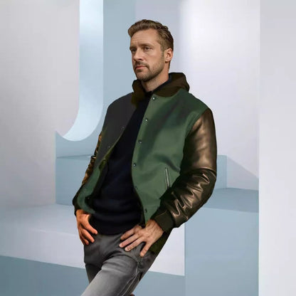 Herren Bomberjacke Leder Elegant Modern - BerlinGlamour