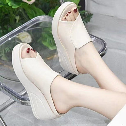 Damen Plattform-Sandalen Hochzeitsschuhe Komfortable Keilabsatz Schuhe
