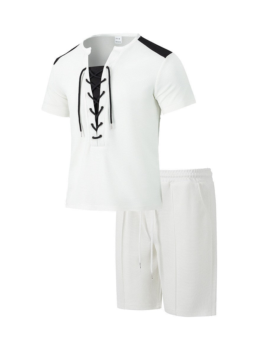 Herren Sportset Mit Schnürung Modern Sportlich