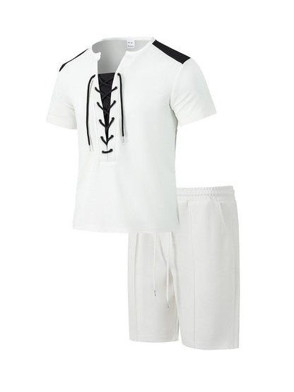 Herren Sportset Mit Schnürung Modern Sportlich