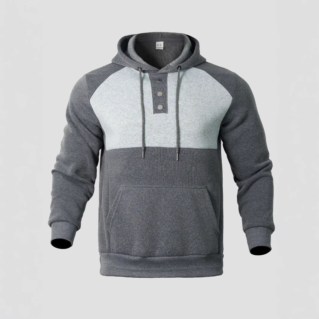 Herren Kapuzenpullover Sportlich Zwei-Ton-Design Modern