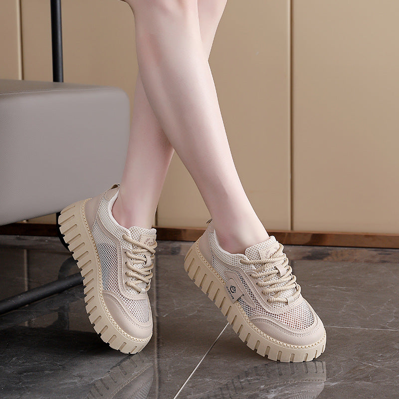 Damen Sneaker Plateau rutschfest atmungsaktiv Sportlich
