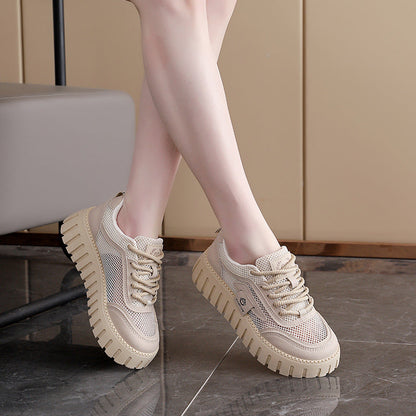 Damen Sneaker Plateau rutschfest atmungsaktiv Sportlich