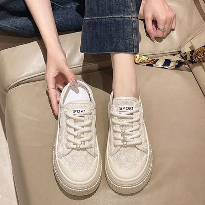 Damen Sneaker Weich Bequem Laufsohle